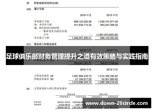 足球俱乐部财务管理提升之道有效策略与实践指南