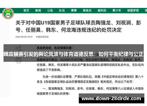 魏震禁赛引发的舆论风波与体育道德反思:如何平衡纪律与公正 魏震禁赛引发的舆论风波与体育道德反思:如何平衡纪律与公正